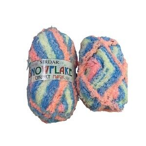 Sirdar Snowflake Chunky Magic Yarn Lot Blue Green Orange Discontinued